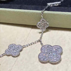 [Imperial] CLOVER 6 MOTIFS SILVER DIAMOND BRACELET