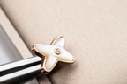[Imperial] JEUX DE WHITE MOP PINK GOLD DIAMOND EARRINGS