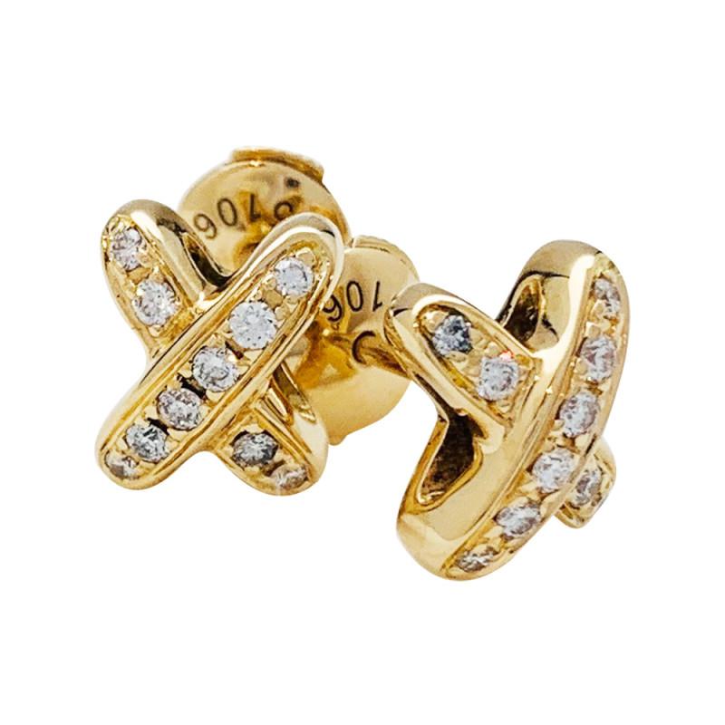 [Imperial] JEUX DE GOLD DIAMOND EARRINGS