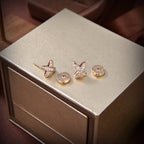[Imperial] JEUX DE GOLD DIAMOND EARRINGS