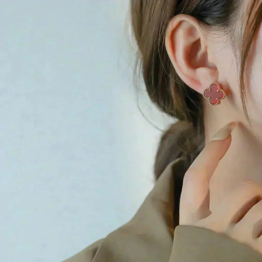 [Imperial] CLOVER MEDIUM 1 MOTIFS CARNELIAN  EARRINGS