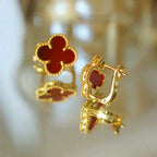 [Imperial] CLOVER MEDIUM 1 MOTIFS CARNELIAN  EARRINGS