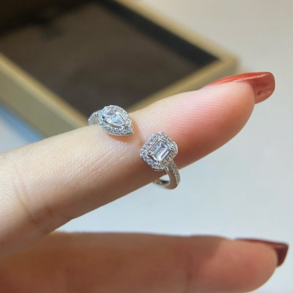[Imperial] MY TWIN TOI & MOI SILVER DIAMOND RING