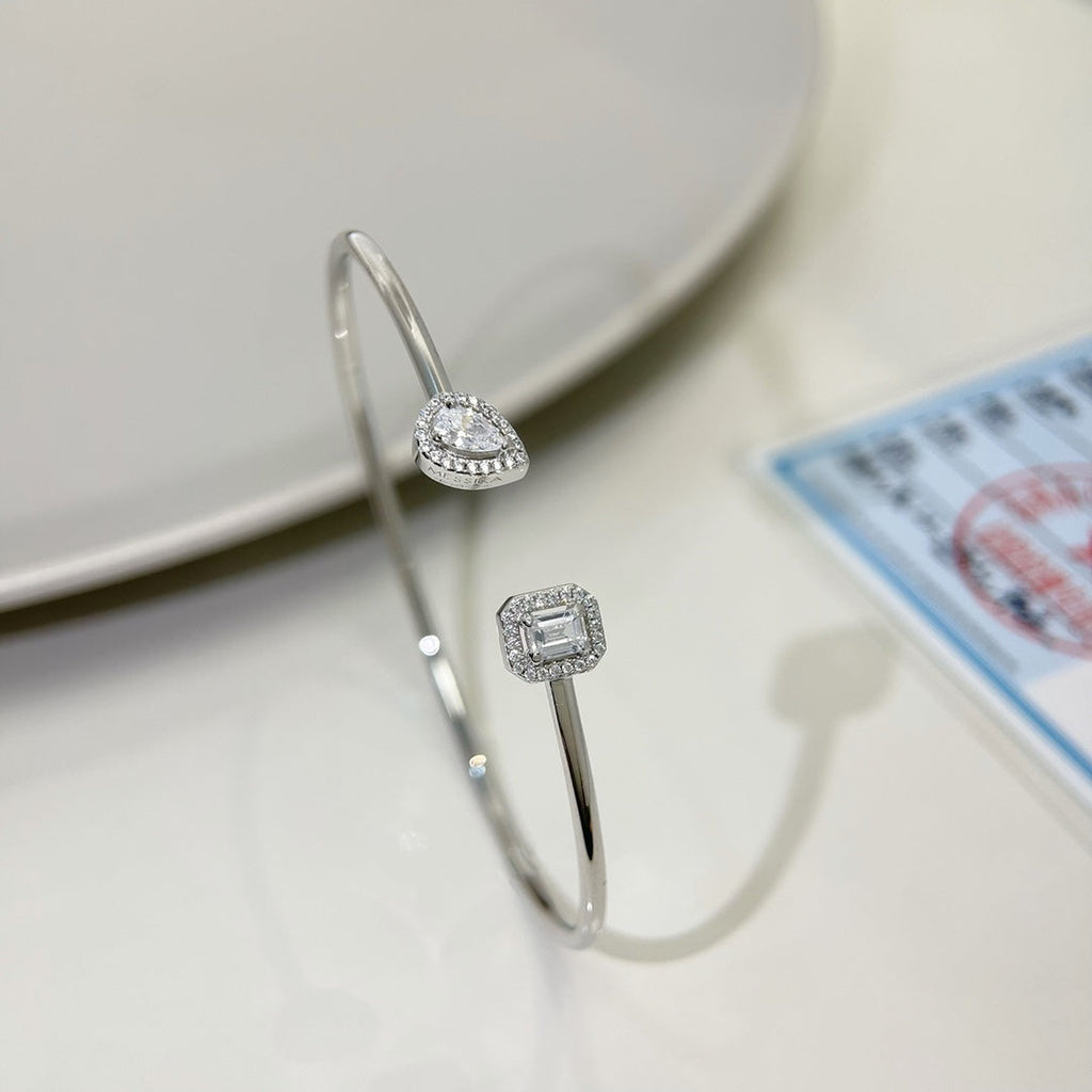 [Imperial] JONC FLEX MY TWIN TOI & MOI SILVER DIAMOND BRACELET
