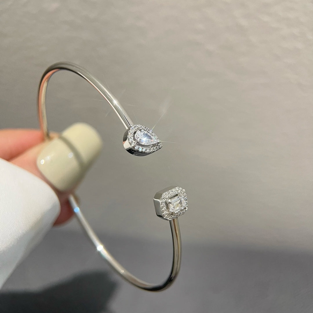 [Imperial] JONC FLEX MY TWIN TOI & MOI SILVER DIAMOND BRACELET