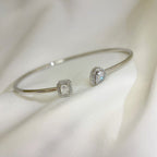[Imperial] JONC FLEX MY TWIN TOI & MOI SILVER DIAMOND BRACELET