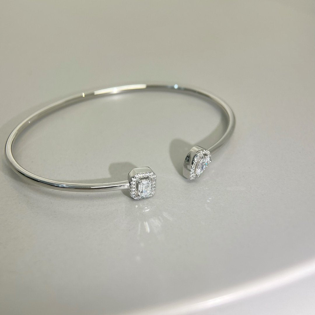 [Imperial] JONC FLEX MY TWIN TOI & MOI SILVER DIAMOND BRACELET