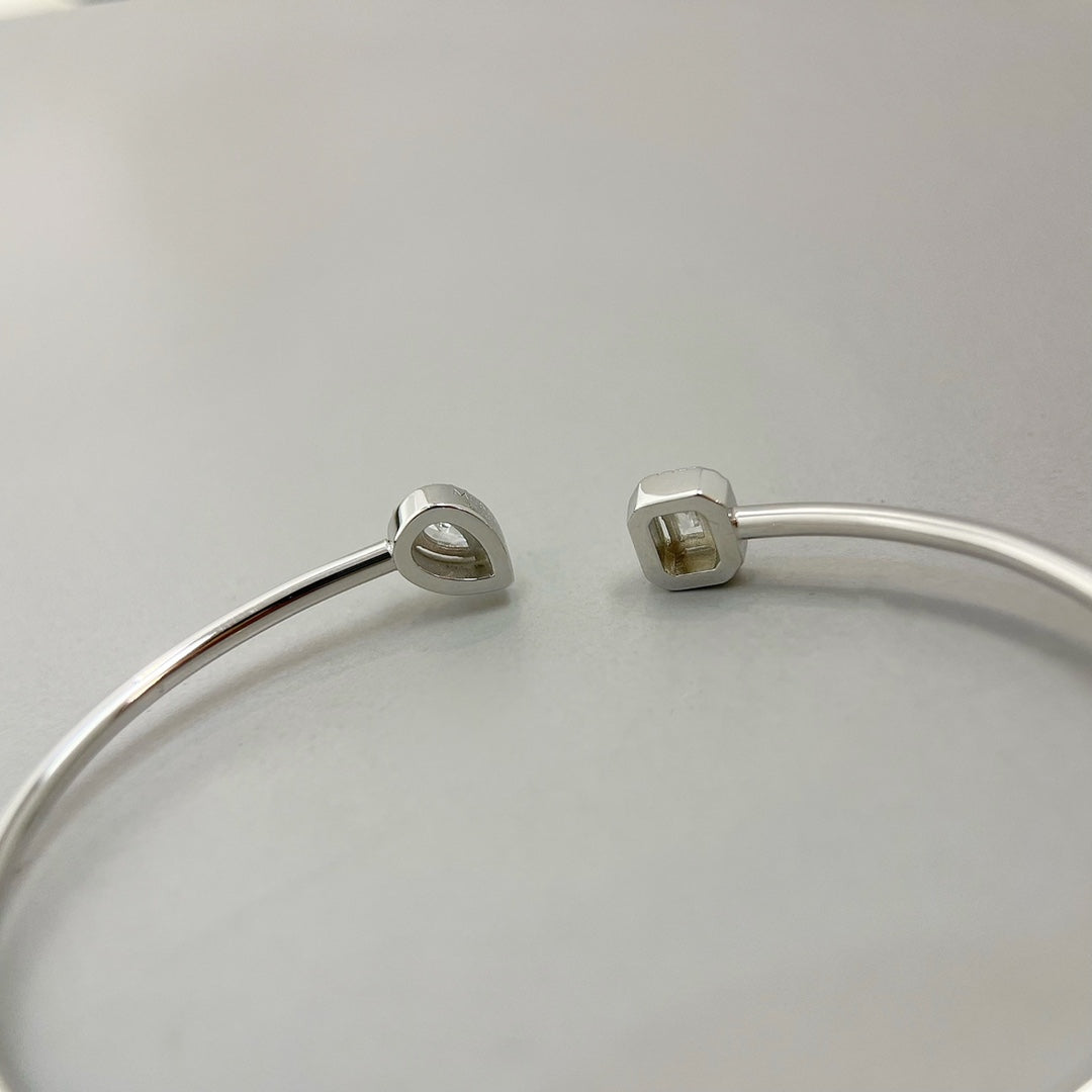 [Imperial] JONC FLEX MY TWIN TOI & MOI SILVER DIAMOND BRACELET
