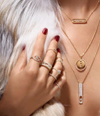 [Imperial]  MOVE PM NECKLACE PINK GOLD DIAMOND