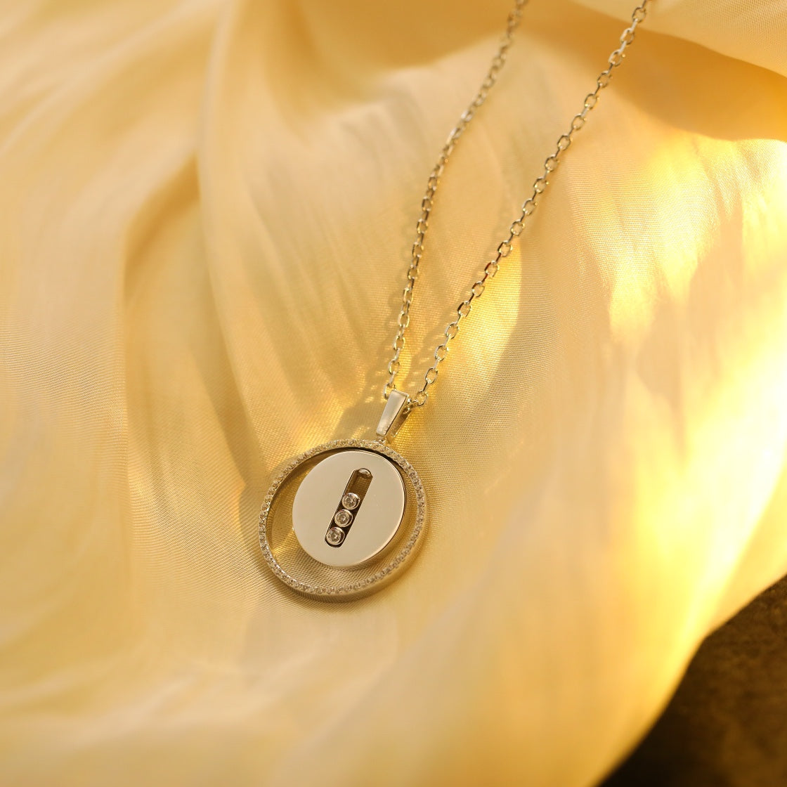[Imperial]  MOVE MM SILVER DIAMOND NECKLACE