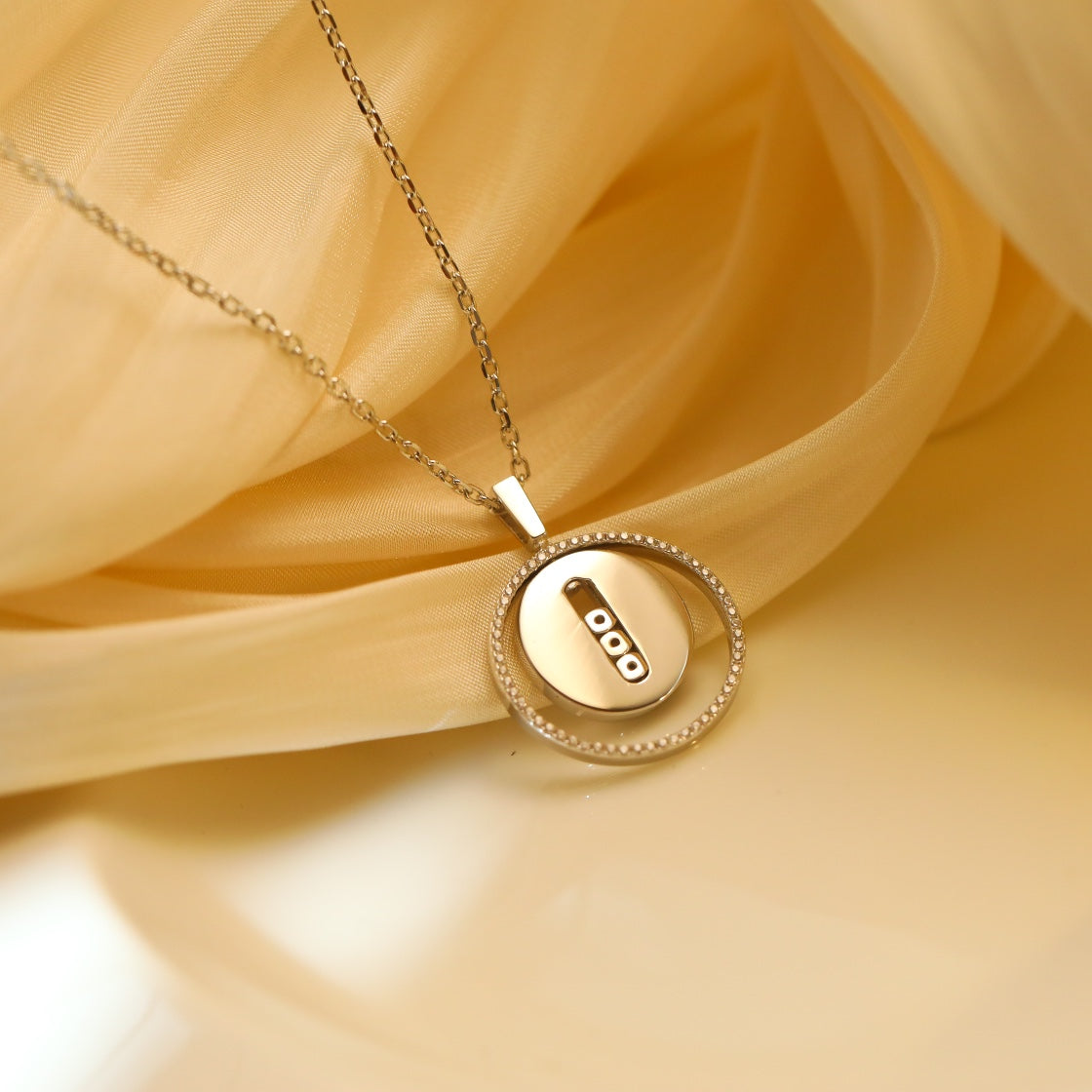 [Imperial]  MOVE MM SILVER DIAMOND NECKLACE