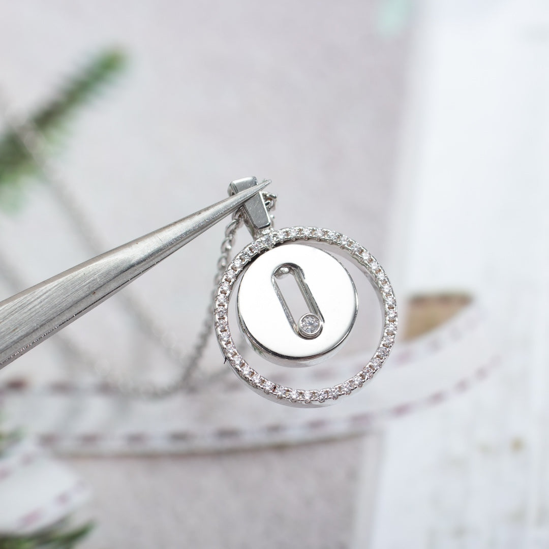 [Imperial]  MOVE PM NECKLACE SILVER DIAMOND
