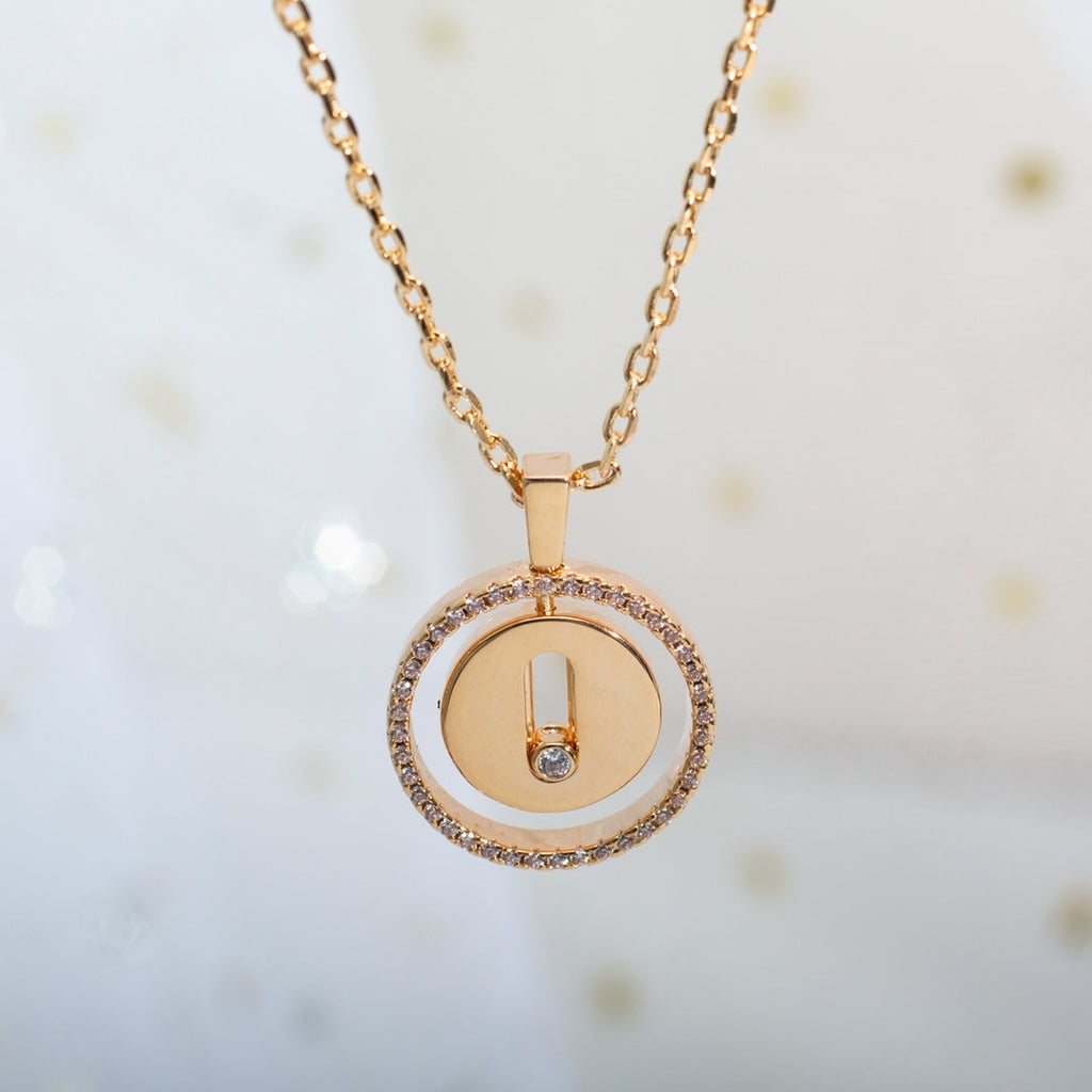 [Imperial]  MOVE PM NECKLACE PINK GOLD DIAMOND