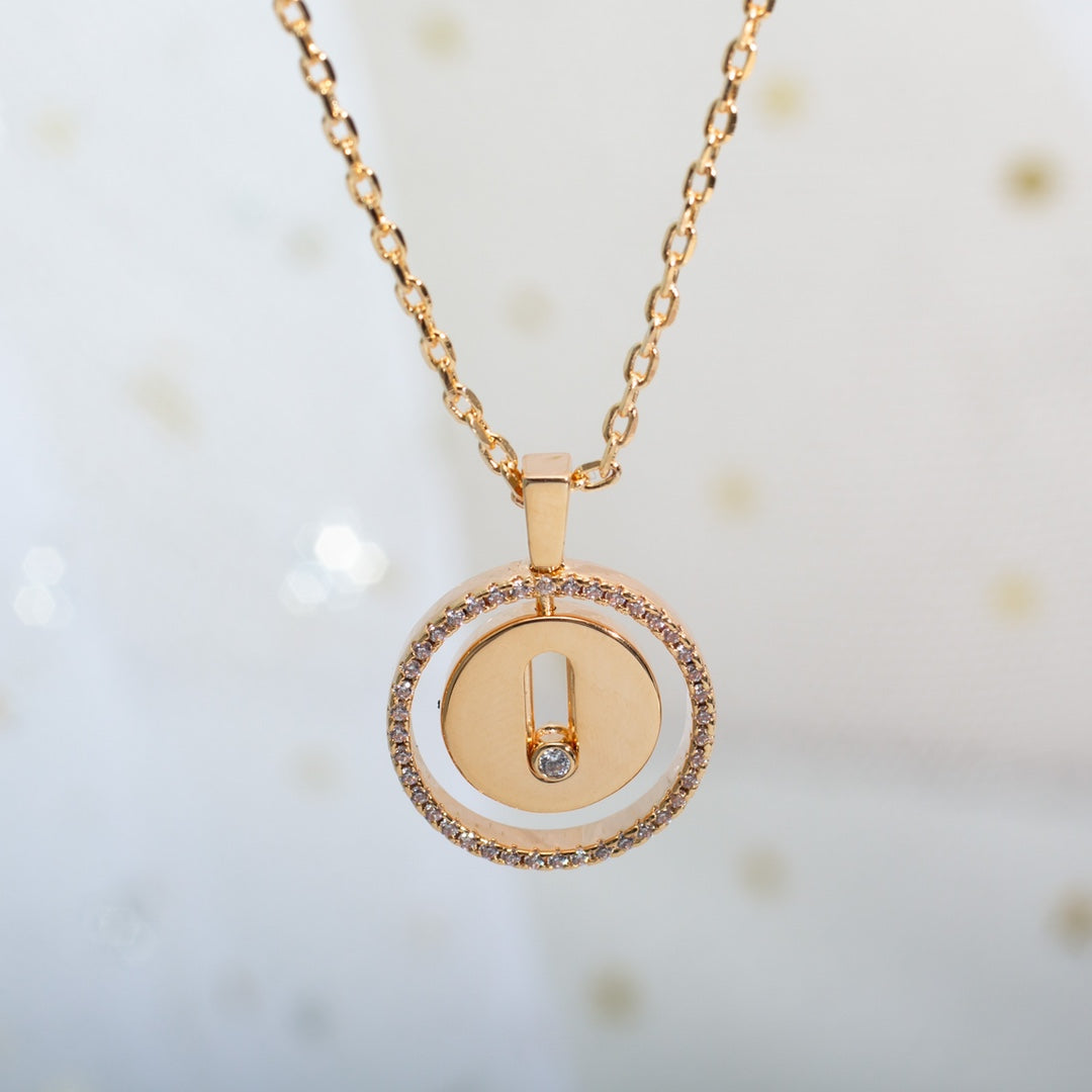 [Imperial]  MOVE PM NECKLACE PINK GOLD DIAMOND