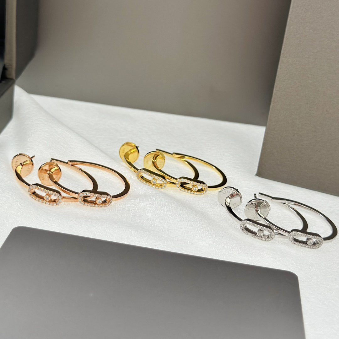 [Imperial] CREOLES MOVE UNO PM DIAMOND EARRINGS