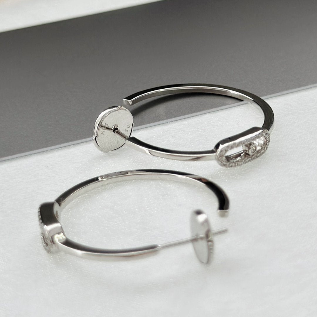 [Imperial] CREOLES MOVE UNO PM DIAMOND EARRINGS