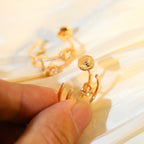 [Imperial] CREOLES MY TWIN 2 RANGS SILVER DIAMOND EARRINGS
