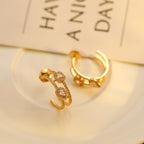 [Imperial] CREOLES MY TWIN 2 RANGS SILVER DIAMOND EARRINGS
