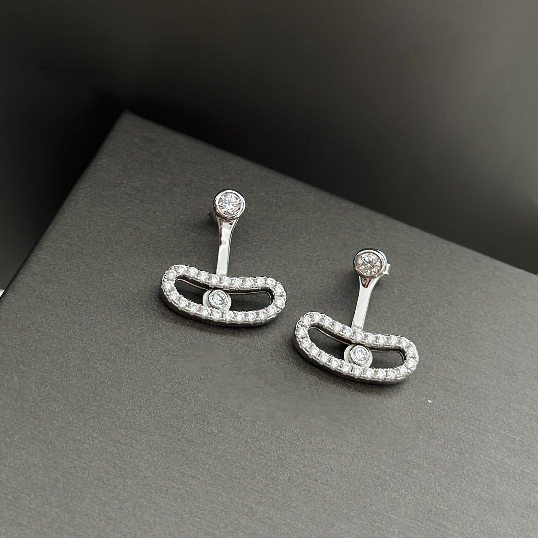 [Imperial] MOVE UNO SILVER DIAMOND EARRINGS