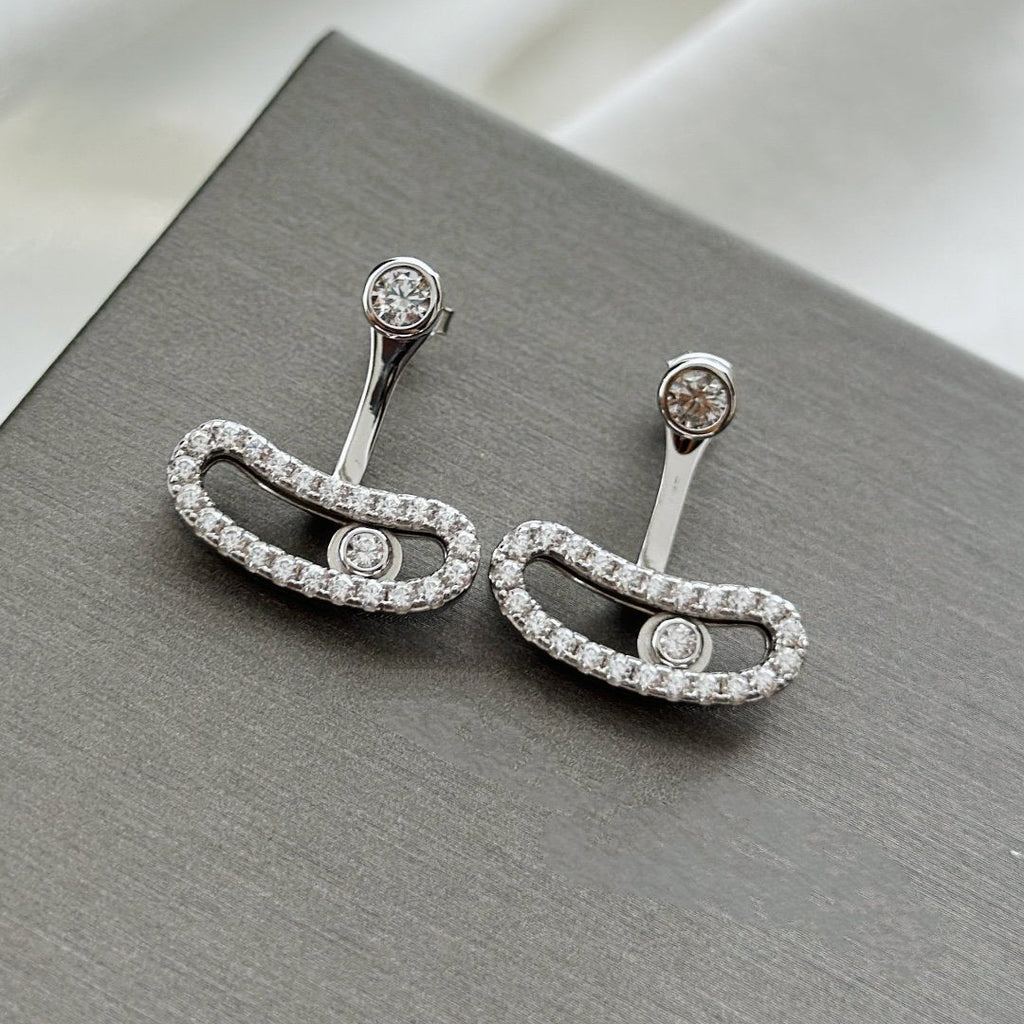 [Imperial] MOVE UNO SILVER DIAMOND EARRINGS