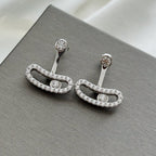 [Imperial] MOVE UNO SILVER DIAMOND EARRINGS