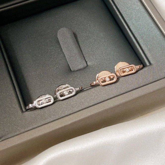 [Imperial] CREOLES MOVE UNO MINI 1 DIAMOND EARRINGS