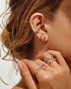[Imperial] CREOLES MOVE UNO MINI 1 DIAMOND EARRINGS