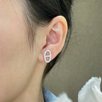 [Imperial] HM FULL DIAMOND PIG NOSE STUD EARRINGS