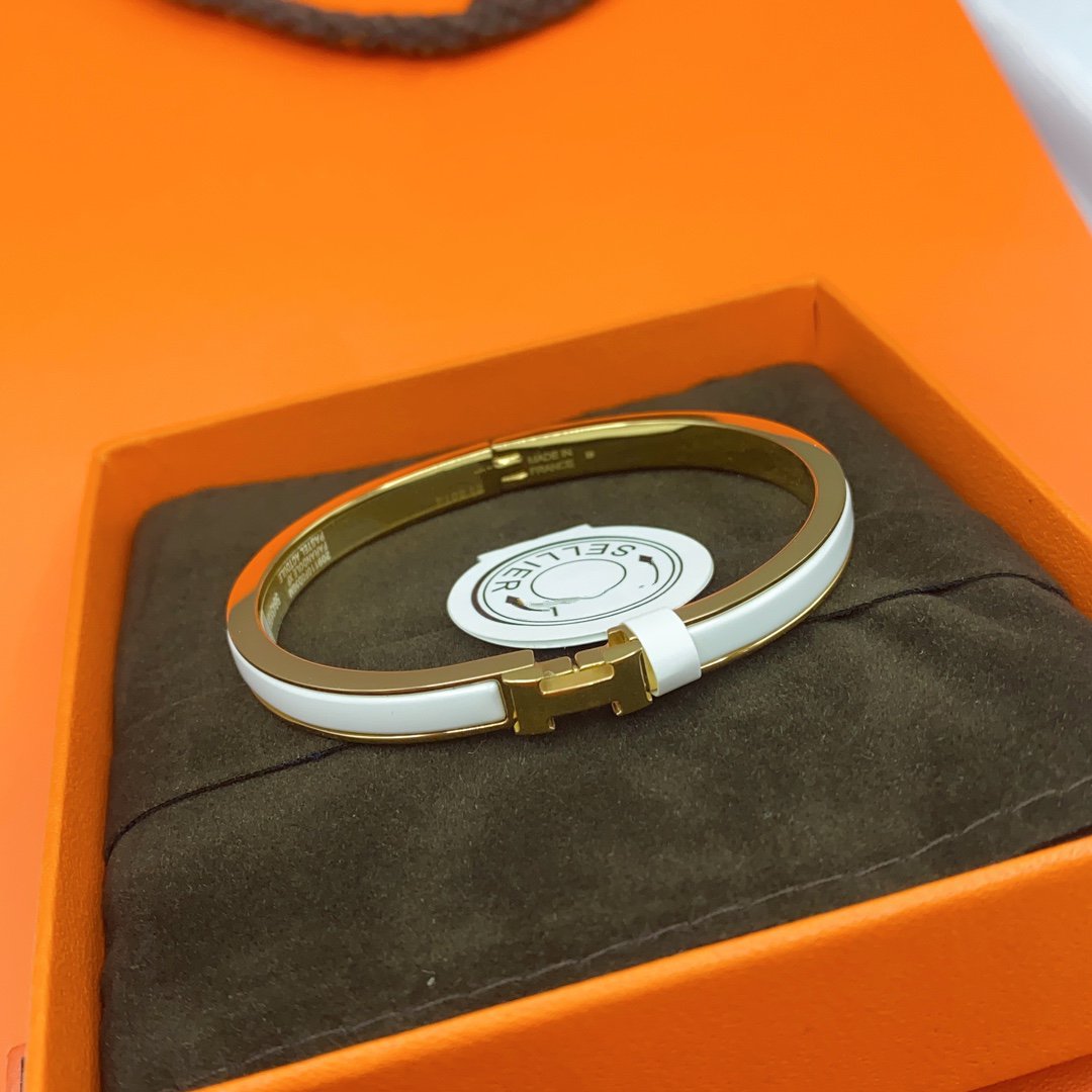 [Imperial] CLASSIC HM CLIC WHITE 8MM ENAMEL BRACELET