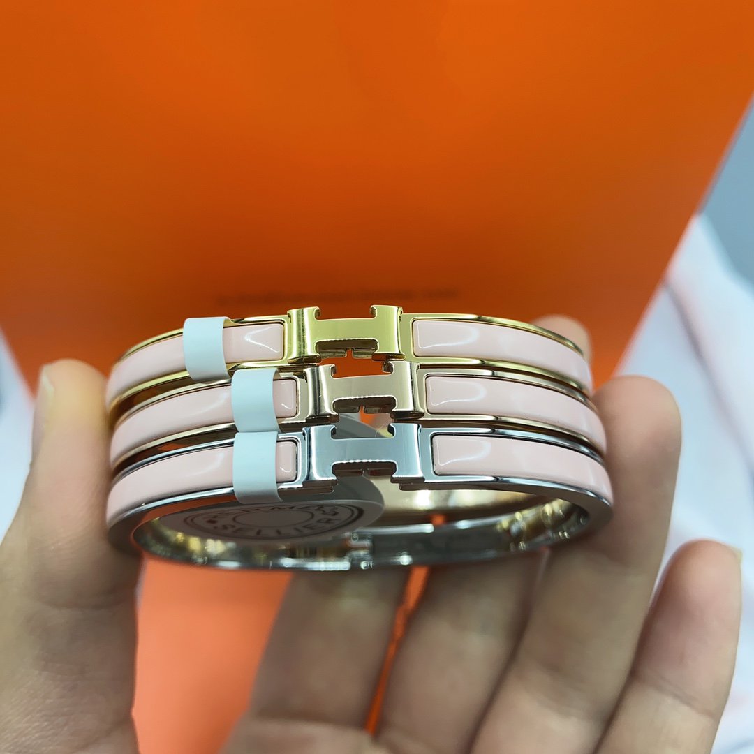 [Imperial] CLASSIC HM CLIC  PINK 8MM ENAMEL BRACELET