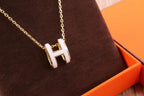 [Imperial] HM CLIC YELLOW ENAMEL GOLD NECKLACE