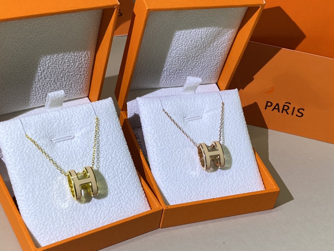 [Imperial] HM CLIC YELLOW ENAMEL GOLD NECKLACE