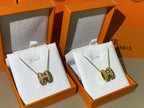 [Imperial] HM CLIC YELLOW ENAMEL GOLD NECKLACE