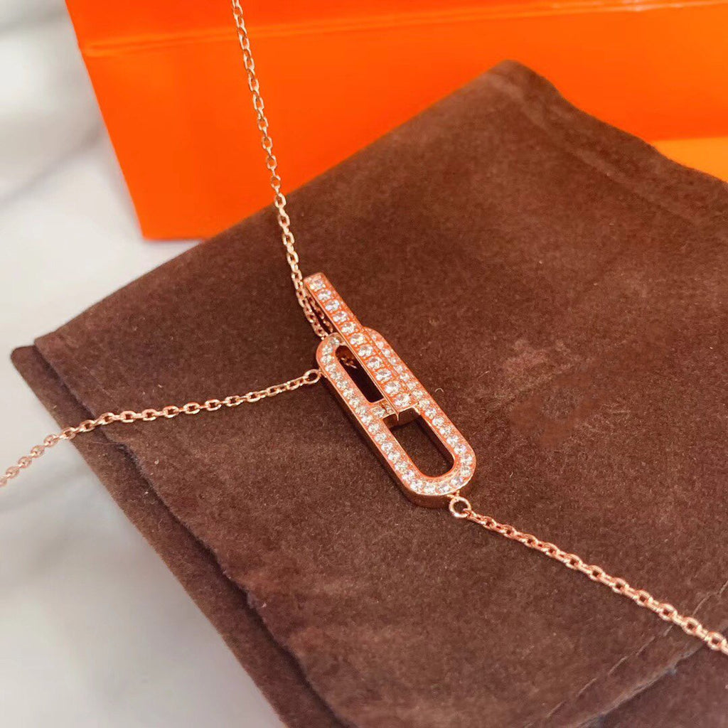 [Imperial] HM NECKLACE PLATINUM ROSE GOLD DIAMOND