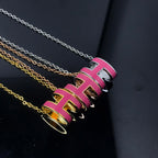 [Imperial] H NECKLACE PINK