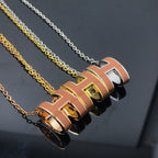 [Imperial] H NECKLACE BROWN