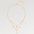 [Imperial] FLOWERGRAM GOLD MOP DOUBLE ROW NECKLACE