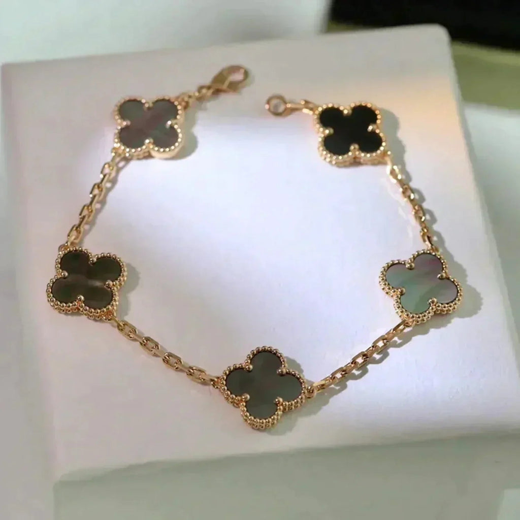 [Imperial]New CLOVER 5 MOTIF GRAY MOP BRACELET COLLECTION