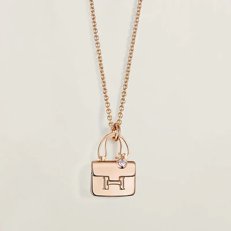 [Imperial] AMULETTE PEDANT ROSE GOLD NECKLACE