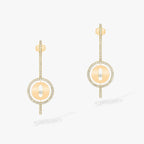 [Imperial]  MOVE ARROW PINK GOLD DIAMOND EARRINGS