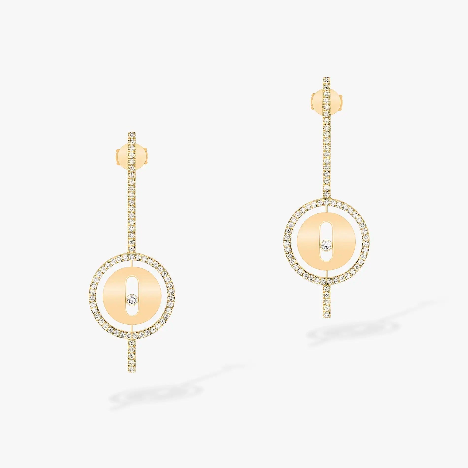 [Imperial]  MOVE ARROW PINK GOLD DIAMOND EARRINGS