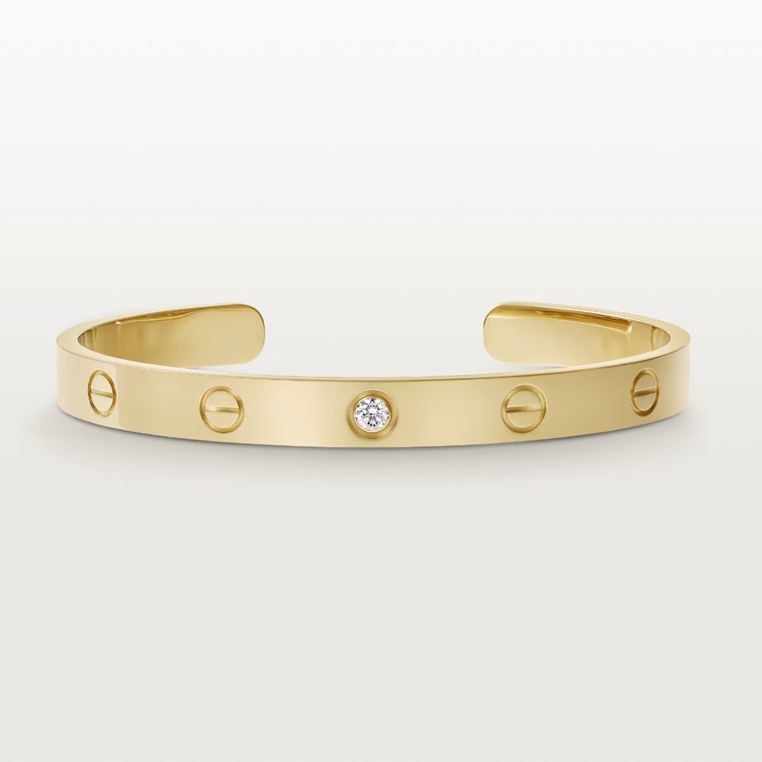 [Imperial] LOVE BRACELET 6.1MM 1 DIAMOND OPEN CUFF