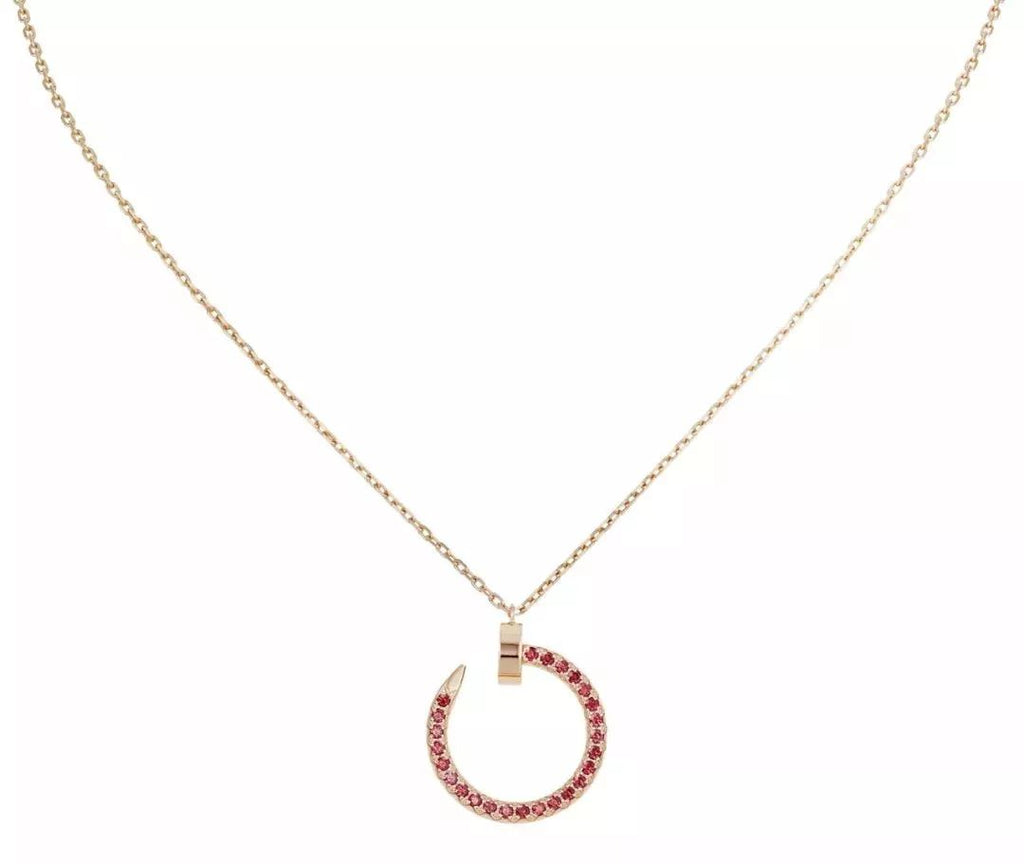 [Imperial] JUSTE NECKLACE GOLD RED DIAMONDS