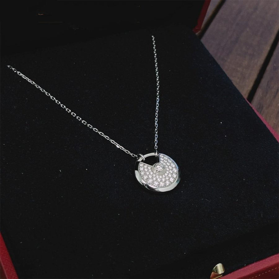 [Imperial] AMULETTE SILVER FULL DIAMOND NECKLACE