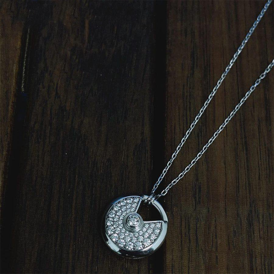 [Imperial] AMULETTE SILVER FULL DIAMOND NECKLACE