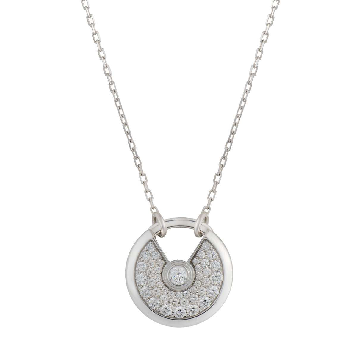 [Imperial] AMULETTE SILVER FULL DIAMOND NECKLACE