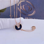 [Imperial] AMULETTE ROSE GOLD ONYX NECKLACE