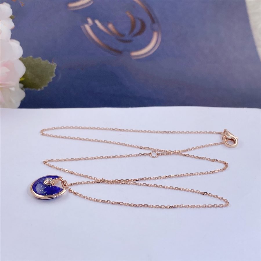 [Imperial] AMULETTE ROSE GOLD AGATE NECKLACE