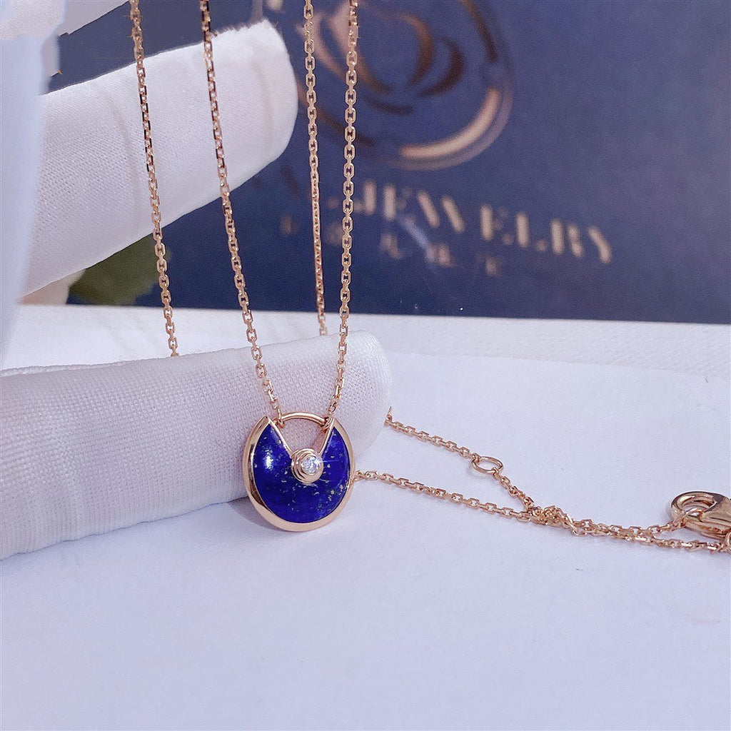 [Imperial] AMULETTE ROSE GOLD AGATE NECKLACE