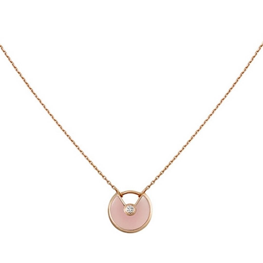[Imperial] AMULETTE ROSE GOLD PINK MOP NECKLACE